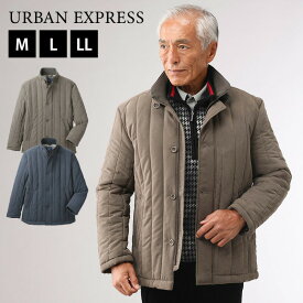 モスピーチ 縦キルト 中綿ジャケット【92536】URBAN EXPRESS/アーバンエクスプレス メンズ 紳士服 シニア おしゃれ 暖かい 防寒対策 防寒着 男性用 紳士用 あったか 暖かい 冬用 プレゼント