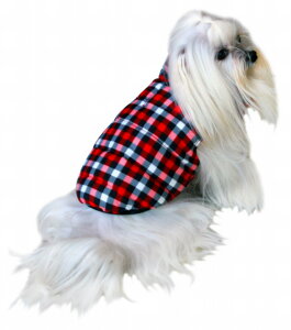 【HIP DOGGIE】冬物アウトレット Gingham Reversble Puufer Vest XS-M 犬 服 小型 子犬 中型 おしゃれ かわいい 防寒 暖かい チェック シンプル リバーシブル ベスト 秋 冬 5GHRD 5GHBK