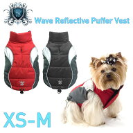 【HIP DOGGIE】冬物アウトレットWave Reflective Puffer Vest XS-M ベスト 犬 服 小型 子犬 中型 おしゃ…