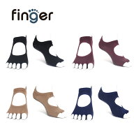【finger】ヨガソックス 滑り止め 5本指 靴下 ピラティス レディース ウェア バレエ デラックス ショット…