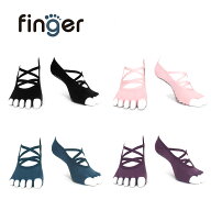 【finger】ヨガソックス 滑り止め 5本指 靴下 ピラティス レディース ウェア バレエ ポイン ショット 小…