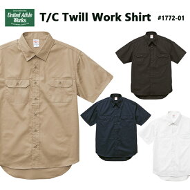 【XS-XL】United Athle T/Cワークシャツ（半袖）ユナイテッドアスレ・フラップポケット（1772-01）NEW!!/United Athle Works【0623】☆