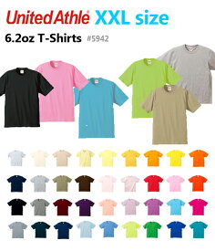 XXL【カラー1】6.2オンス プレミアム Tシャツ United Athle ユナイテッドアスレ 半袖 ヘビーウェイト 無地 ティーシャツ メンズ レディース 男女兼用 ビッグサイズ 大きい 5942-01【0915】