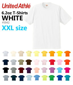 XXL�T�C�Y�y�z���C�g�z6.2�I���X �v���~�A�� T�V���c UnitedAthle(���i�C�e�b�h�A�X��) �� white ���� �w�r�[�E�F�C�g ���n �e�B�[�V���c �����Y ���f�B�[�X �j�����p �r�b�O�T�C�Y �傫�� 5942-01