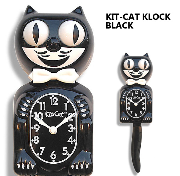 楽天市場】【Kit Cat Clock キットキャットクロック・ブラック】【送料 