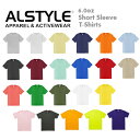 カラー1【S-XL】ALSTYLE (アルスタイル)6.0oz ショートスリーブ　Tシャツ【1301】AAA・半袖・ネックリブシングルステッチ american apparel【無地半そでメンズ】ベーシック 0804