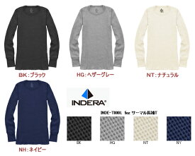 INDERA（インデラミルズ社）5oz. サーマル長袖Tシャツアンダーウェア【無地ワッフル地メンズロングスリーブ】INDERA MILLS LONG JOHNS(T800L)【0328】