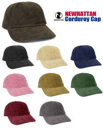 コーデュロイ キャップ【ニューハッタン NEWHATTAN】CORDUROY CAP 男女兼用 紫外線防止 無地 メンズ レディース ユニセックス 帽子 浅め ローキャップ NWHT-H1466【0426】