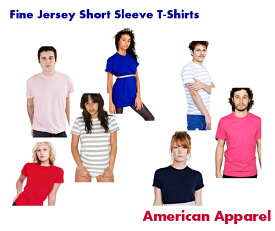 【処分品】American Apparel 4.3oz ファインジャージー ショートスリーブTシャツ【ブラック　XS　S】・（アメリカンアパレル/アメアパ）薄手【ユニセックス/男女兼用】(1226)メーカー廃番のため在庫処分品となります