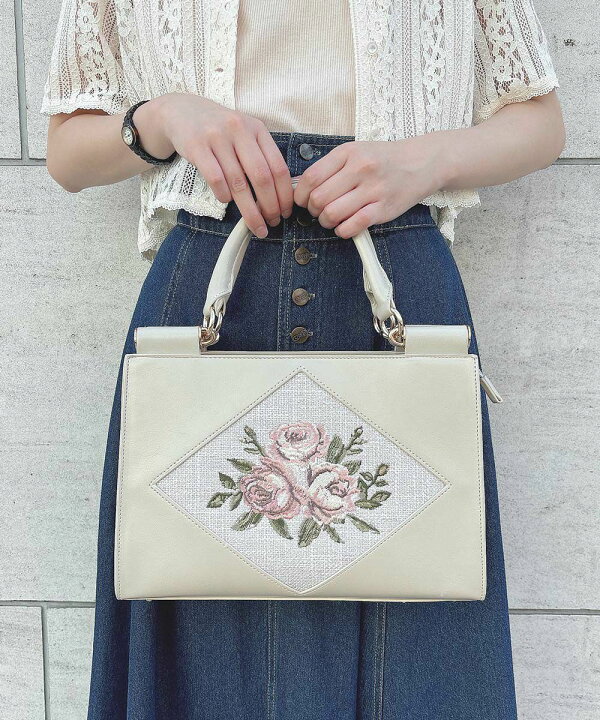 楽天市場】【 P3倍 ＆ クーポン 】バッグ レディース ローズ 刺繍 