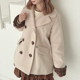 【ポイント10倍】F i.n.t ダブル 釦 Aライン ピーコート / フィント [55AD03j006]