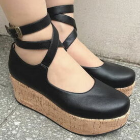 【スーパーSALE ★ P5倍 ＆ クーポン】パンプス クロス ストラップ 厚底 パンプス レディース / クラシカル 上品 おでかけ GW 春 夏 和装 成人式 袴 晴れ着 an another angelus アンアナザーアンジェラス Fint F i.n.t フィント [00BA01d001]