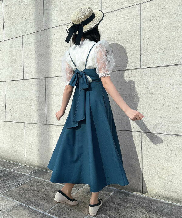 SALE ワンピース バック カッティング キャミ ワンピース クラシカル 上品 きれいめ おでかけ 春 夏 オフィス 通勤 an another angelus アンアナザーアンジェラス F i n t フィント 53BE03f005 F i n t
