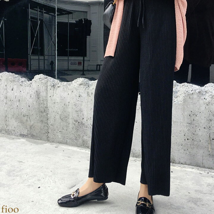 楽天市場 Sale セール 即日配送 ワイドパンツ レディース ガウチョパンツ ロング丈 大きいサイズ クロップドパンツ 七分丈 ブラック 黒 ホワイト 白 ネイビー ベージュ スカーチョ ガウチョ パンツ ヒザ下 春 夏 バギーパンツ ワイド ゆったり 大人 あす楽 Fioo
