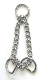 シルバー 1個 日本製 ハーフチョークチェーン 10ミリテープ用 S10 小型犬用 首輪 リード ハーフチョーク 金具 パーツ 部品 H88100-07