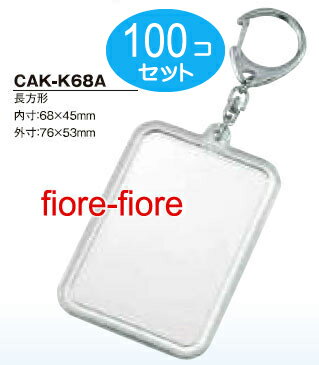 楽天市場 100個セット ハメパチレギュラータイプ 長方形cak K68a 内寸68 45 キーホルダー金具付き 首輪とキーホルダーのパーツのお店