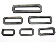テープアジャスター小判カン25mm クロ YKK平カンLOOP　LH25　MBS