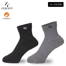 ZEROFIT ゼロフィットクロスソックス ハーフミドル スポーツソックス 機能性ソックス 男女兼用 メンズ レディース ゴルフ 靴下 イオンスポーツ