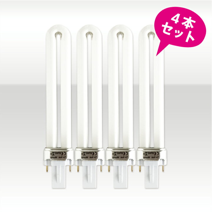 楽天市場 ネコポス可 Uvジェルネイル用 Uvライト 36w 替えライト 4本 セット ジェルネイル スターター Ledランプ Uvライト Uvランプ レジン Uvクラフトレジン レジン液 Fiorello