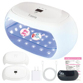 ＼今だけクーポンで15％OFF／Faerie UV/LED レジン専用ライト 60W 56個led 両面UVライト ネイルライト タイマー設定 レジン ジェルネイル ライト LEDライト アクリル板搭載 マグネット式 レジンクラフト作りに最適 樹脂硬化 USB式 日本語説明書＆12ヶ月保証付