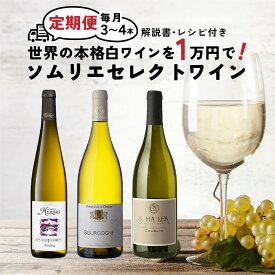 【頒布会】 ワイン セット 世界の本格ワインを毎月お届け！ 白ワイン 定期配送 10,000円コース 毎月3-4本セット