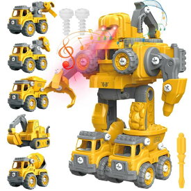 変形ロボット おもちゃ ロボット車セット組み立て おもちゃ 変形ロボット 立体パズル 想像力創造力を育てる 教育 学習 モデルDIY おもちゃ 知育玩具 子供用 分解おもちゃ ボルトを締め付け 子