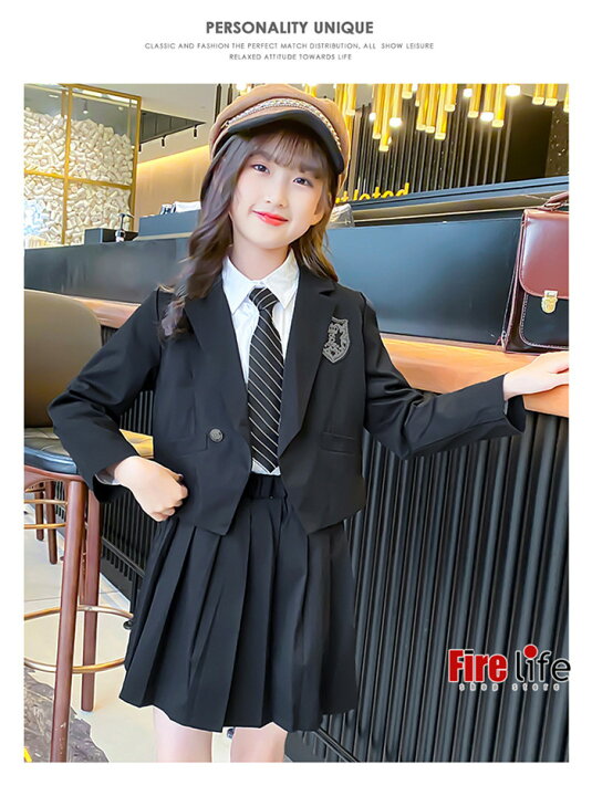 楽天市場】子供スーツ 女の子 4点セット フォーマルスーツ ジャケット  
