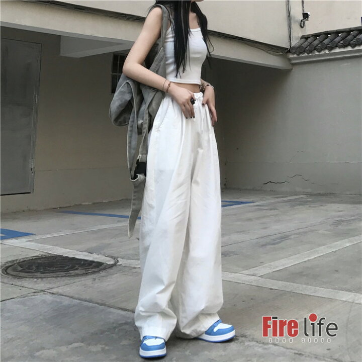 楽天市場】ホワイトパンツ ワイドパンツ ロングパンツ レディース  