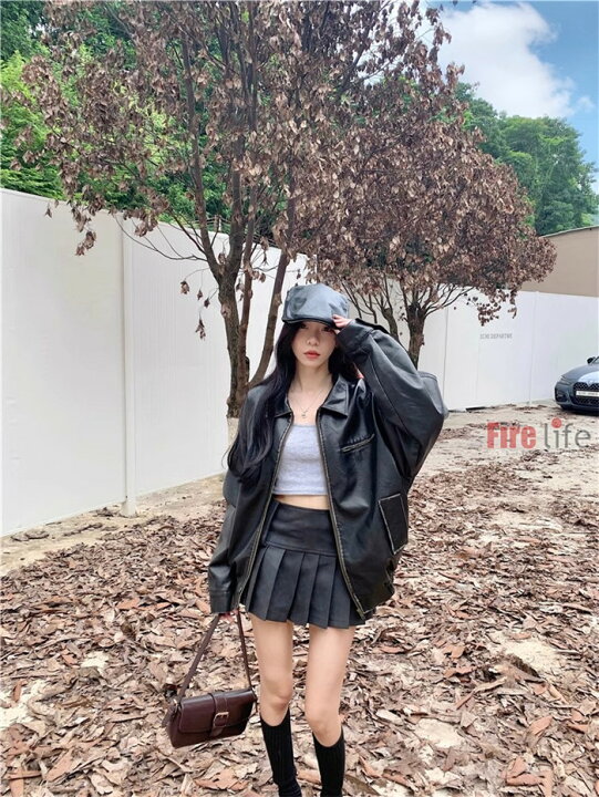 楽天市場】セットアップ レディース レザージャケット プリーツ  