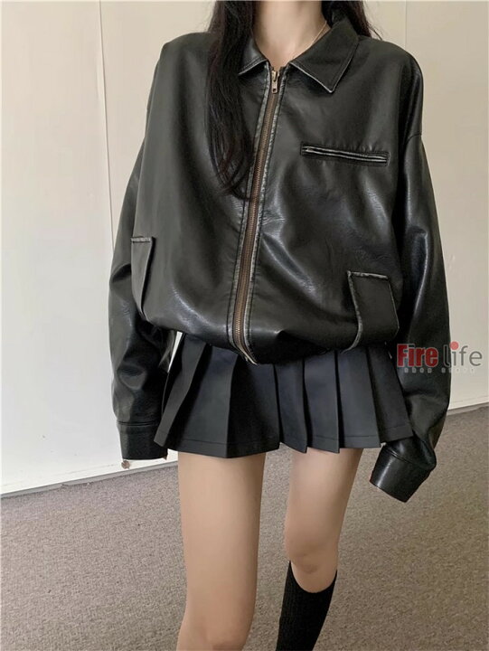 楽天市場】セットアップ レディース レザージャケット プリーツ 