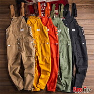 オーバーオール メンズ サロペット つなぎ サスペンダーズボン ロングパンツ カーゴパンツ カジュアル 作…