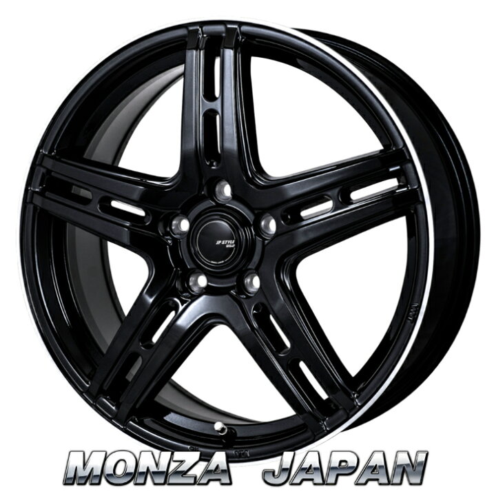 楽天市場】16×6.5J インセット +53 5-114.3 ブラックモンツァ ジャパン 