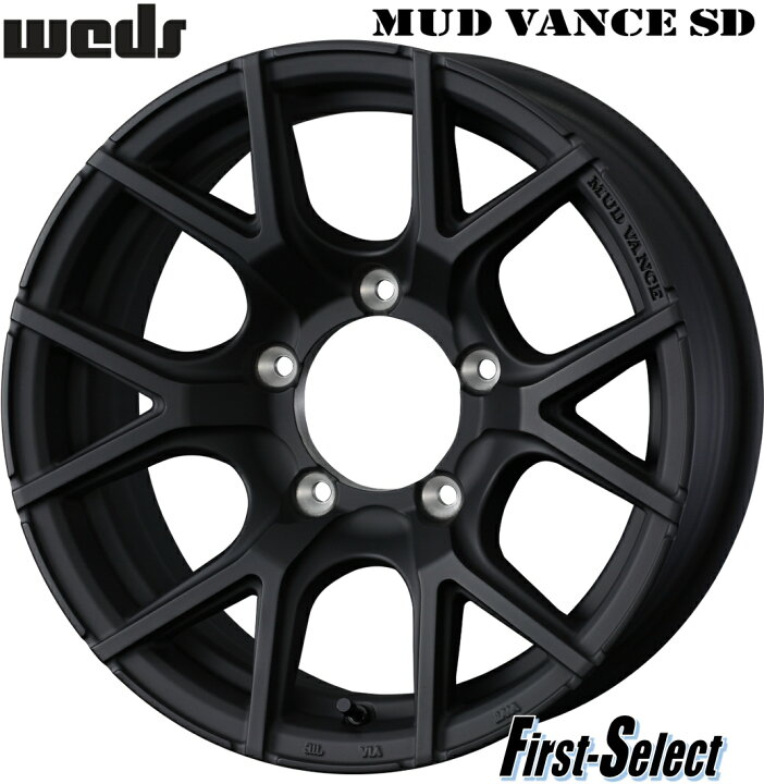 楽天市場】JB JA ジムニーWedsMUD VANCE SD16inch 5.5J 5H139.7+22新品 