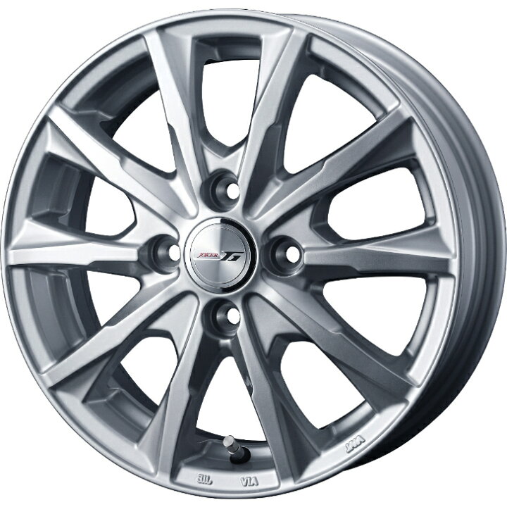 楽天市場】14×4.5J インセット +45 4H-100 シルバー 4本155/65R14 75H 