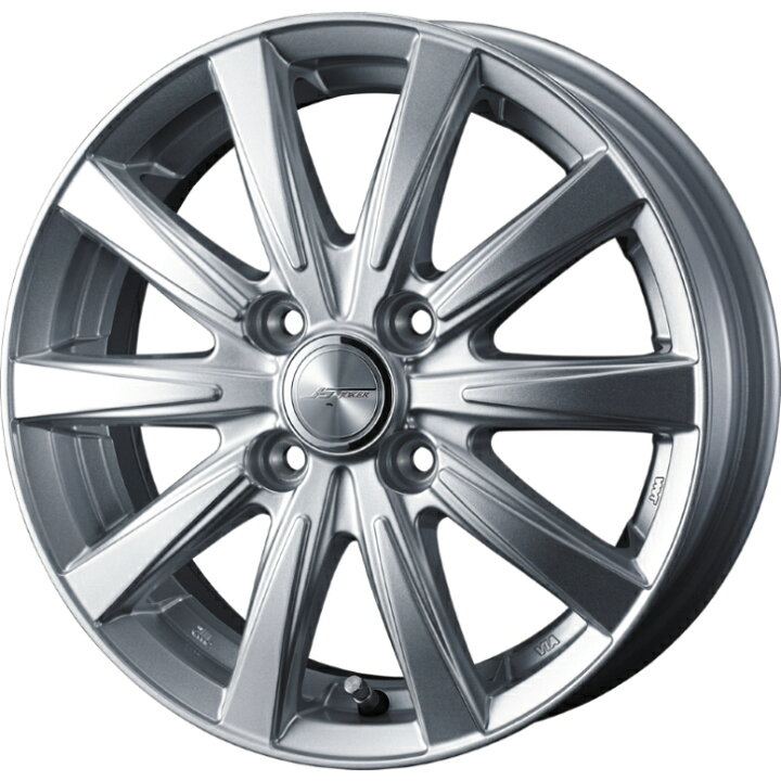 楽天市場】13×4.00B インセット +45 4H-100 4本 シルバー145/80R13 75S 