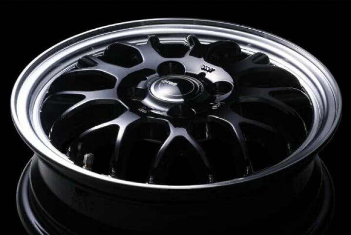 楽天市場】15×4.5J インセット +45 4-100新品 ホイール 4本 黒 