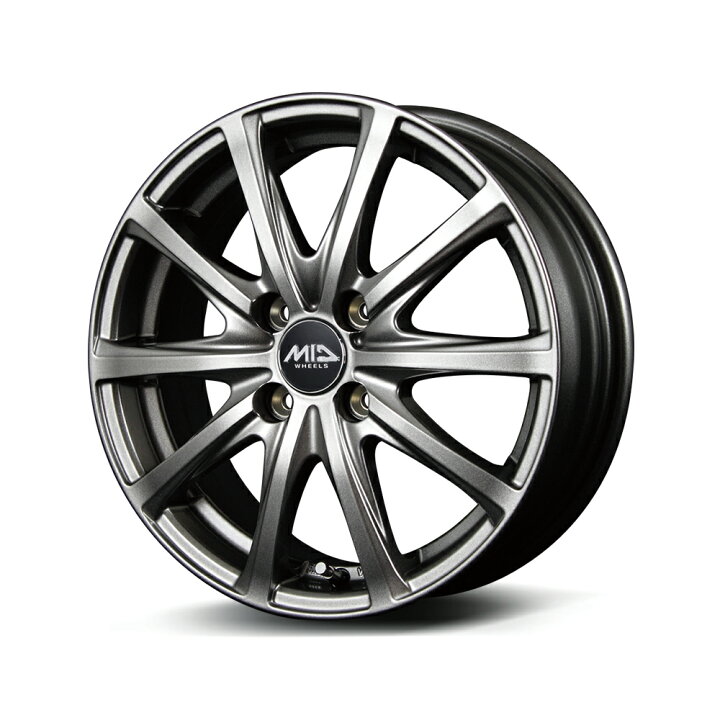 楽天市場】15×5.5J インセット +40 4-100 新品 ホイール 4本MID マルカ 