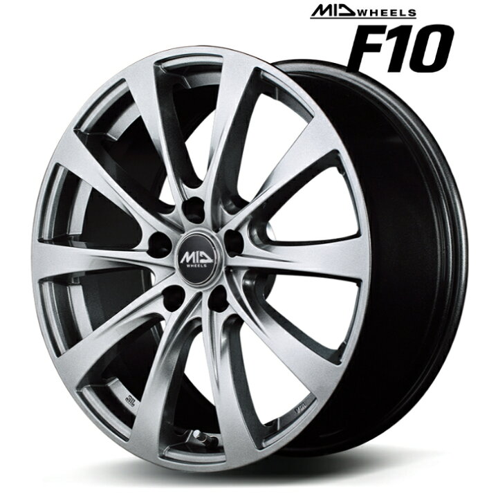 楽天市場】17×7.0J インセット +50 5-100 新品 ホイール 4本MID マルカ 