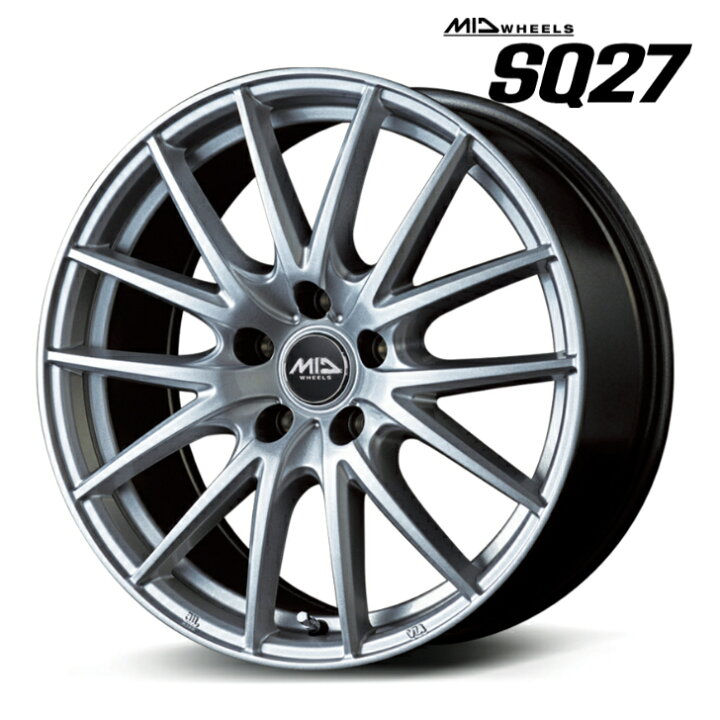 楽天市場】17×7.0J インセット +50 5-100 新品 ホイール 4本MID マルカ 