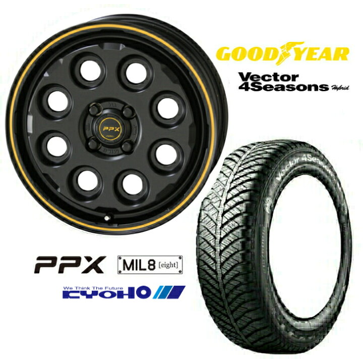 楽天市場】14×4.5J インセット +45 4H-100 ホイール 4本155/55R14 69H 