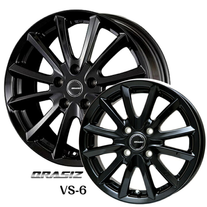 楽天市場】16インチ 16×6.0J 4-100 インセット +50 ブラック KIT ケイ 