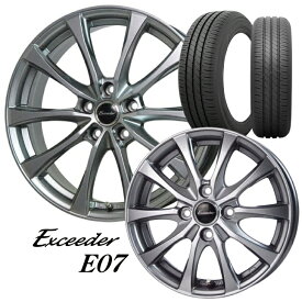 13×4.00B インセット +45 4-100145/80R13 75S 新品 タイヤ ホイール ホットスタッフ エクシーダー E07 シルバートーヨー NANOENERGY3 ナノエナジー