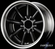 200系 ハイエース 深リム カスタムサイズFABULOUS BARONE MC-9 2Pマットブラック19inch 9.0J 6H139.7+25…
