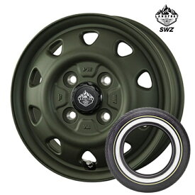 サクシード プロボックス TOPY LANDFOOT SWZ ランドフット14インチ 5.0J +39 4H100 トピーALLENCOUNTER CLASSIC OVAL 165/80R14 97/95N LT ホワイトリボン