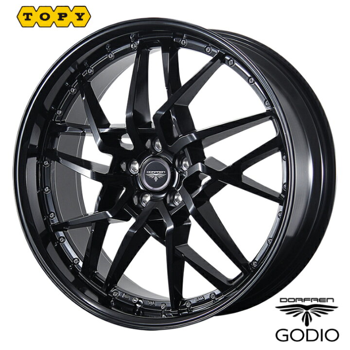 楽天市場】17×7.0J インセット +42 5-114.3 黒 17インチ 新品TOPY 