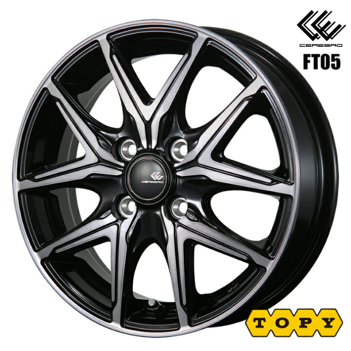 楽天市場】14×5.5J インセット+42 4-100 14インチ 新品TOPY トピー 