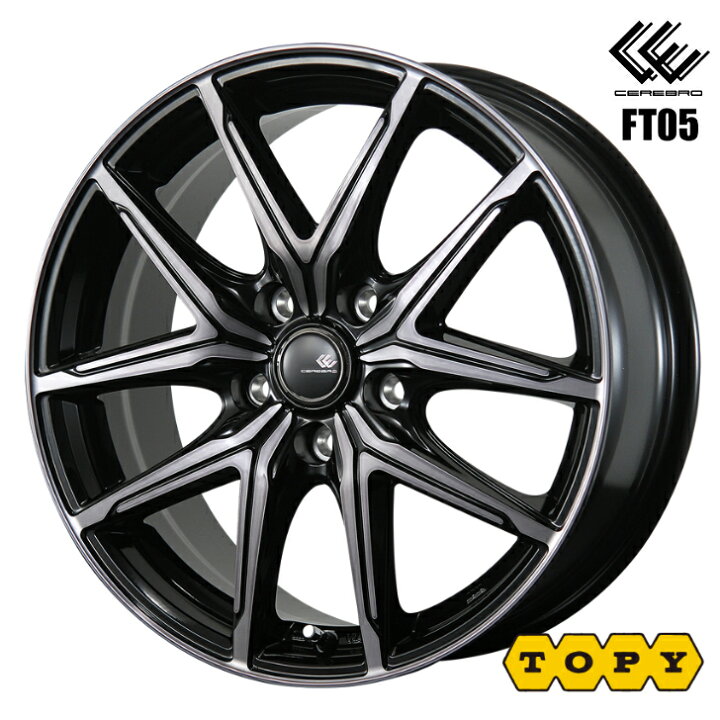 楽天市場】15×6.0J インセット+53 5-114.3 ホイール 4本TOPY トピー 