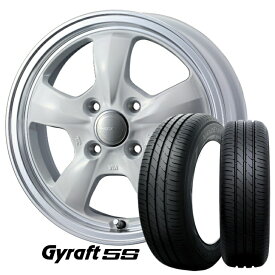 14×4.5J インセット +45 4H-100 4本 ホワイト155/55R14 69V 新品 サマータイヤ ホイール セットWeds ウェッズ Gyraft 5S グラフト ゴエス 白TOYO TIRES トーヨー NANOENERGY3 ナノエナジーバモス モコ ekワゴン アルト ワゴンR ミラ ミニカ 等