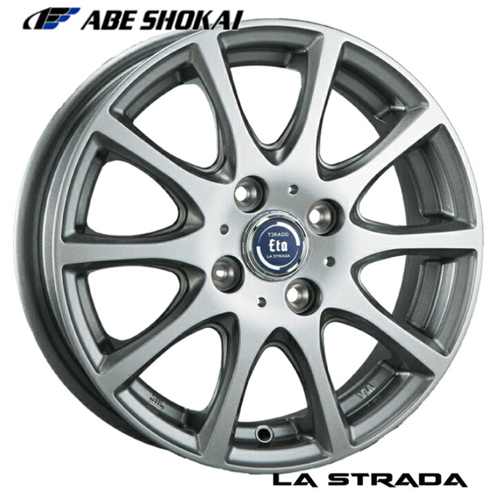 楽天市場】16×5.5J インセット+45 4-100 新品 ホイール 4本阿部商会 ラ 