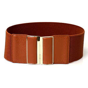 送料無料 ベルト レディース 太め 幅約7.5cm 穴なし ゴムベルト フリーサイズ ウエストマーク パーティーベルト おしゃれ 帯締め ゴム 全3色 白 ブラウン 黒 パーティードレス通販【あす楽_土